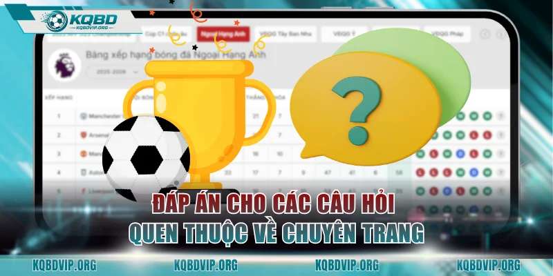 Đáp án cho các câu hỏi quen thuộc về chuyên trang