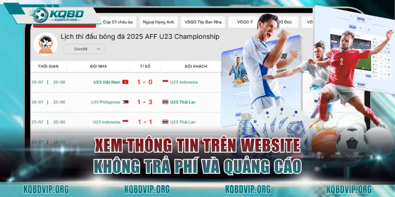 Xem các thông tin trên website không trả phí và quảng cáo
